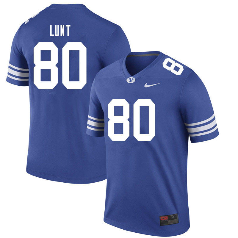 Men #80 Lane Lunt BYU Cougars College Football Jerseys Sale-Royal